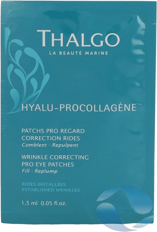 THALGO HYALU-PROCOLLAGENE WRINKLE CORRECTING EYE PRO PATCHES 8 X 2 eye patches