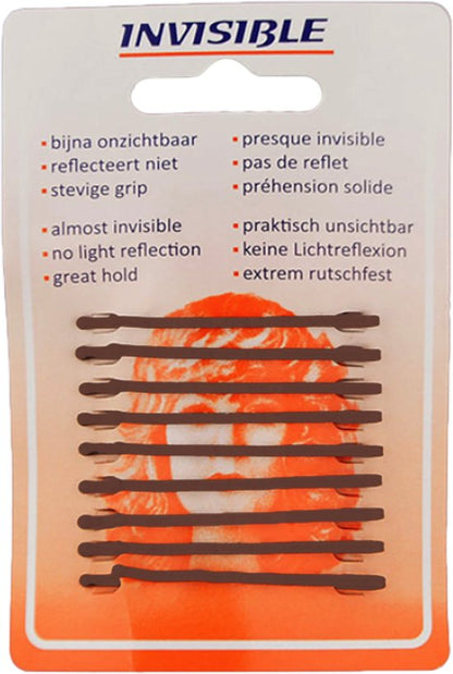 Invisible Haarschuifjes Kort 50mm Zwart 9st
