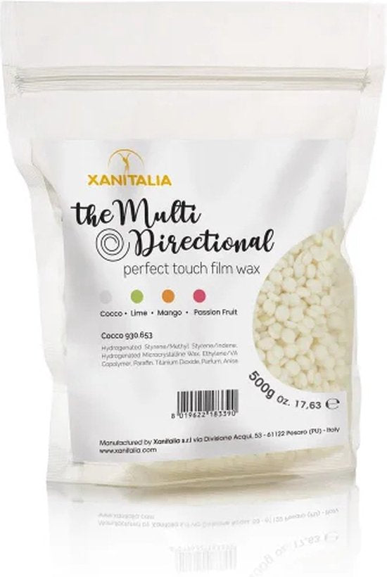 Xanitalia Multidirectionele perfect touch filmwax Kokosnoot - 500g