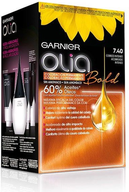 Olia Coloracion Permanente #7.40-cobrizo Intenso 4 pz
