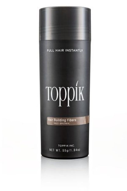Toppik Hair Building Fibers Middenbruin | 55 gram | Cosmetische Haarverdikker, Verbergt haaruitval (Direct voller haar)