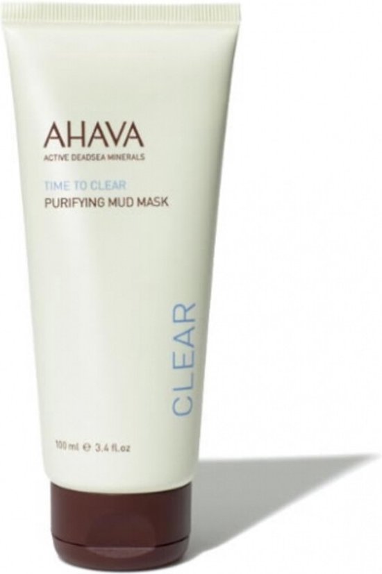 AHAVA Verzuiverende Kleimasker - Diepe Reiniging & Verheldering | Egaliseert Huidtextuur | Dode Zee Modder & Osmoter | Gezichtsmasker met Vitamine C | Gezichtsverzorging voor Dames & Heren - 100ml