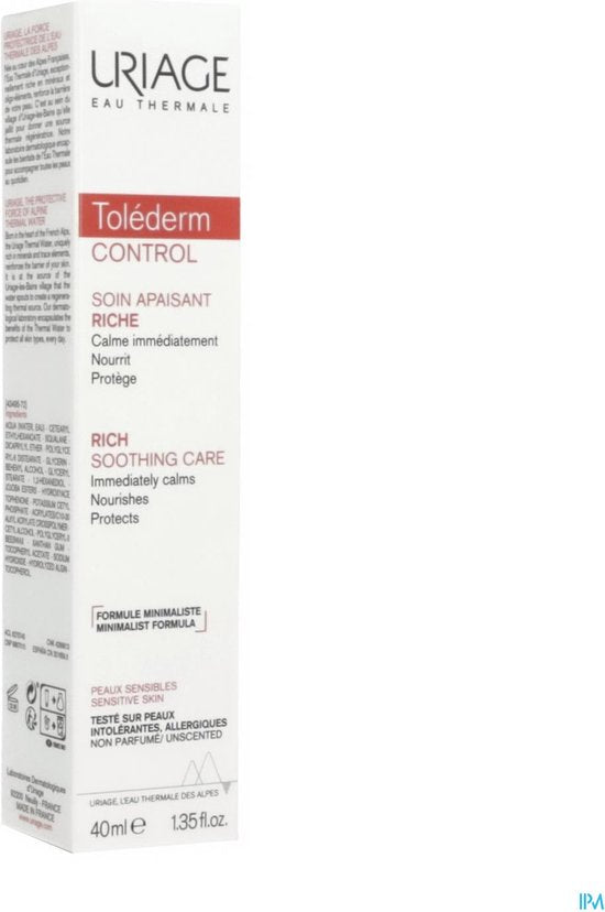 Uriage Crème Toléderm Control Soin Apaisant Rich