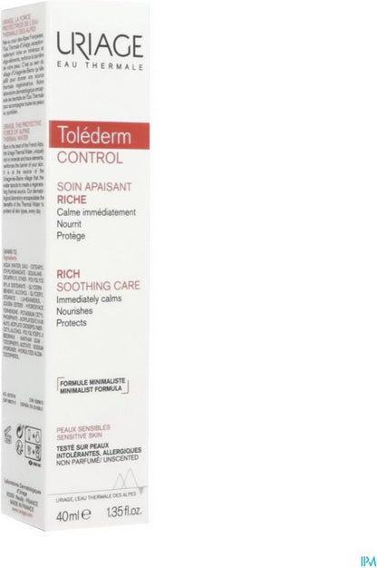 Uriage Crème Toléderm Control Soin Apaisant Rich