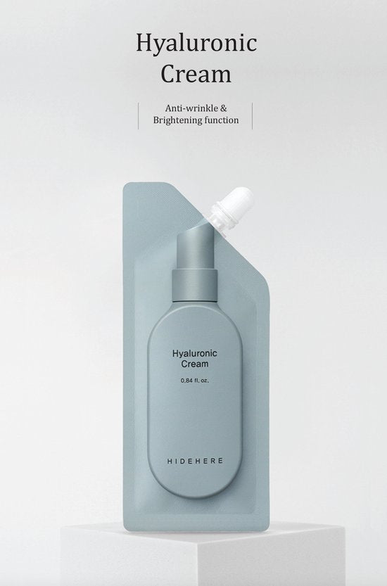 HIDEHERE – Hyaluronzuur Gezichtscrème 25ml – Koreaanse Skincare met Anti-Rimpel & Verhelderend Effect – Diepe Hydratatie
