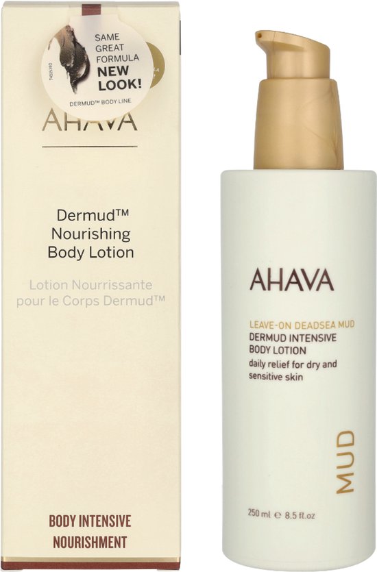 AHAVA Dermud Intensieve Bodylotion | Hydrateert & Kalmeert Droge, Gevoelige Huid | Verlicht Irritaties | Rijk aan Dode Zee Modder & Aloe Vera | Lotion