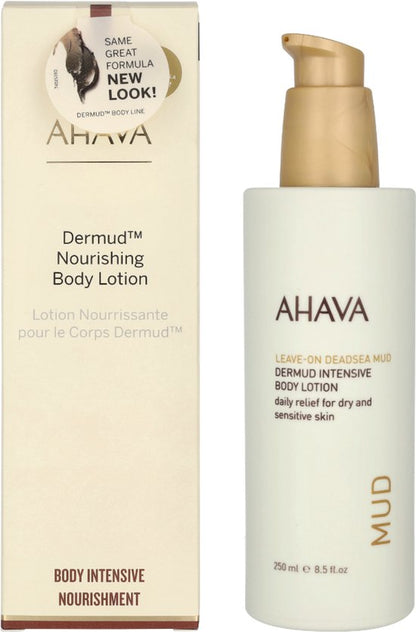 AHAVA Dermud Intensieve Bodylotion | Hydrateert & Kalmeert Droge, Gevoelige Huid | Verlicht Irritaties | Rijk aan Dode Zee Modder & Aloe Vera | Lotion
