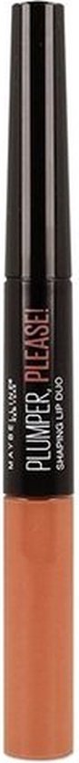Maybelline Plumper, Please! Shaping Lip Duo | 200 Tease | Lip Filler, Lip Vergroter (Volle Lippen, Nude, 4 ml)