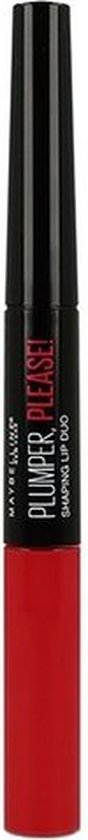 Maybelline Plumper, Please! Shaping Lip Duo - 235 Hot & Spicy - Lip Filler - Lip Vergroter - Volle Lippen - Rood - 4 ml