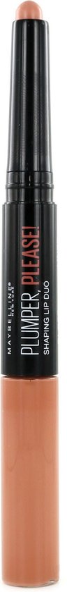 Maybelline Plumper, Please! Shaping Lip Duo | 200 Tease | Lip Filler, Lip Vergroter (Volle Lippen, Nude, 4 ml)
