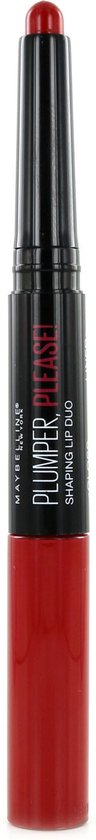 Maybelline Plumper, Please! Shaping Lip Duo - 235 Hot & Spicy - Lip Filler - Lip Vergroter - Volle Lippen - Rood - 4 ml